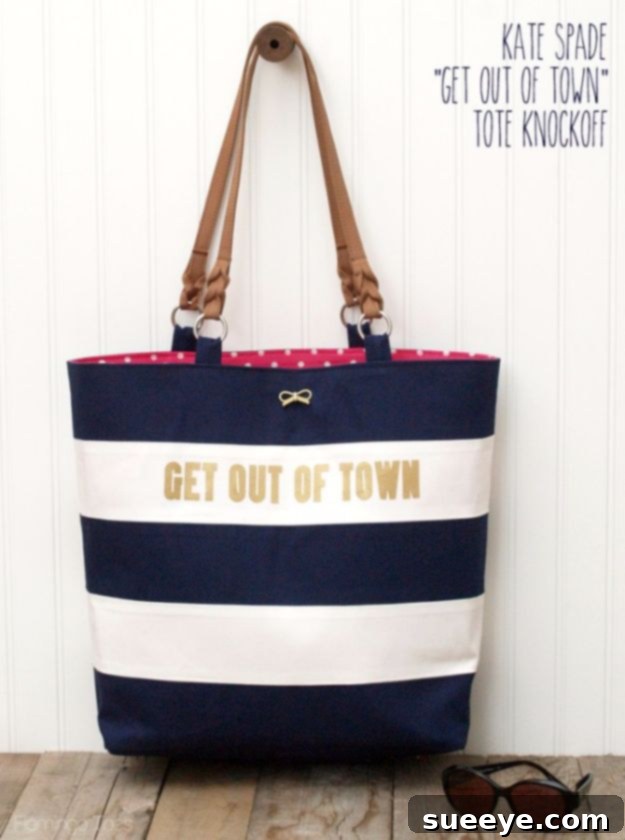 Creative DIY Mothers Day Gifts Ideas - Kate Spade Nautical Tote Knock Off - Thoughtful Homemade Gifts for Mom. Handmade Ideas from Daughter, Son, Kids, Teens or Baby - Unique, Easy, Cheap Do It Yourself Crafts To Make for Mothers Day, complete with tutorials and instructions #mothersday