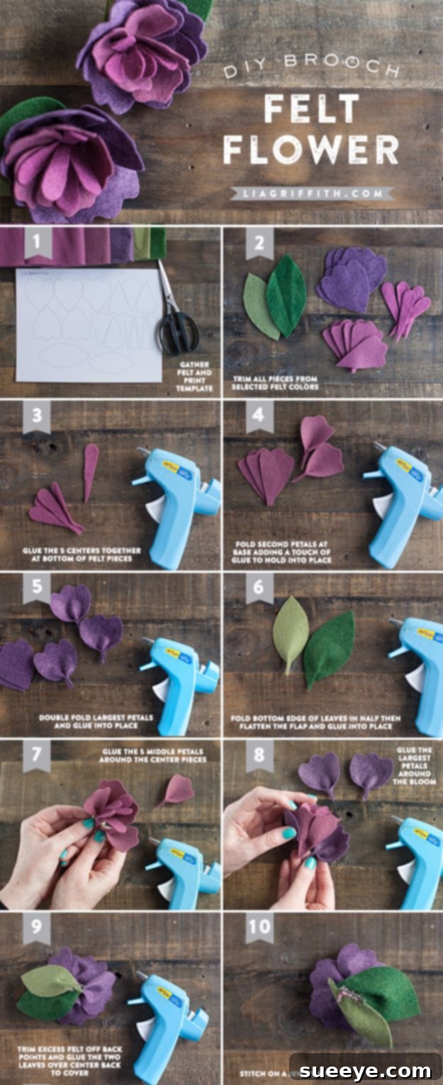 Creative DIY Mothers Day Gifts Ideas - Mother's Day Felt Flower - Thoughtful Homemade Gifts for Mom. Handmade Ideas from Daughter, Son, Kids, Teens or Baby - Unique, Easy, Cheap Do It Yourself Crafts To Make for Mothers Day, complete with tutorials and instructions #mothersday