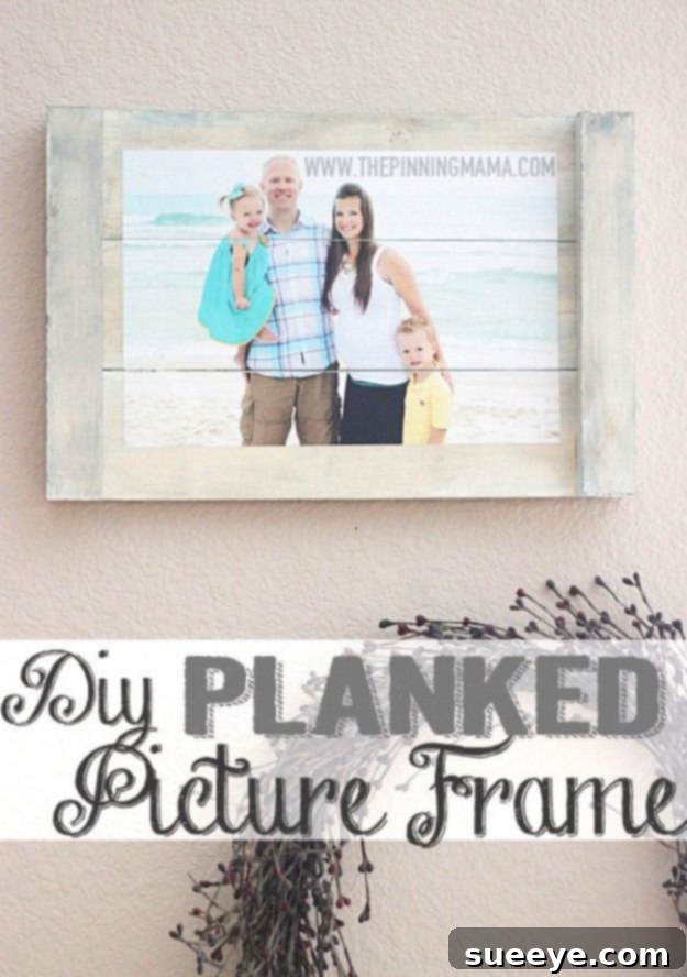 Creative DIY Mothers Day Gifts Ideas - DIY Planked Picture Frame - Thoughtful Homemade Gifts for Mom. Handmade Ideas from Daughter, Son, Kids, Teens or Baby - Unique, Easy, Cheap Do It Yourself Crafts To Make for Mothers Day, complete with tutorials and instructions #mothersday