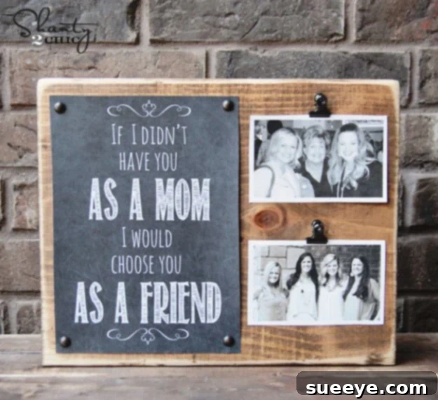 Creative DIY Mothers Day Gifts Ideas - Photo Frame with Message - Thoughtful Homemade Gifts for Mom. Handmade Ideas from Daughter, Son, Kids, Teens or Baby - Unique, Easy, Cheap Do It Yourself Crafts To Make for Mothers Day, complete with tutorials and instructions #mothersday