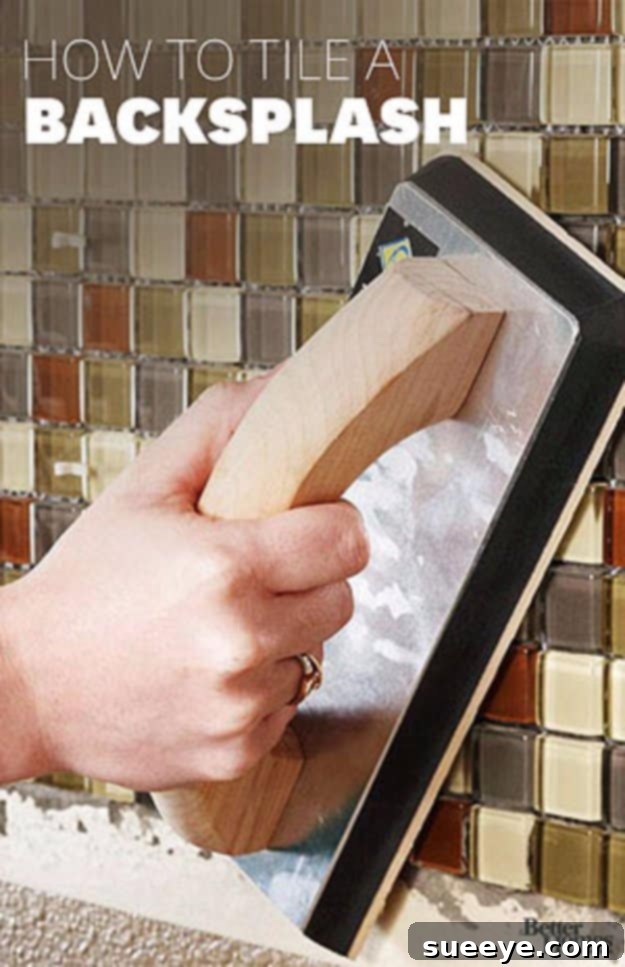Easy Tile Backsplash Installation for Kitchen or Bathroom Vanity DIY Kitchen Backsplash Tiling Project