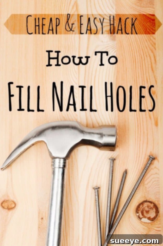 Easy Wall Patching Hack Using Old Crayons Budget Nail Hole Repair with Crayons