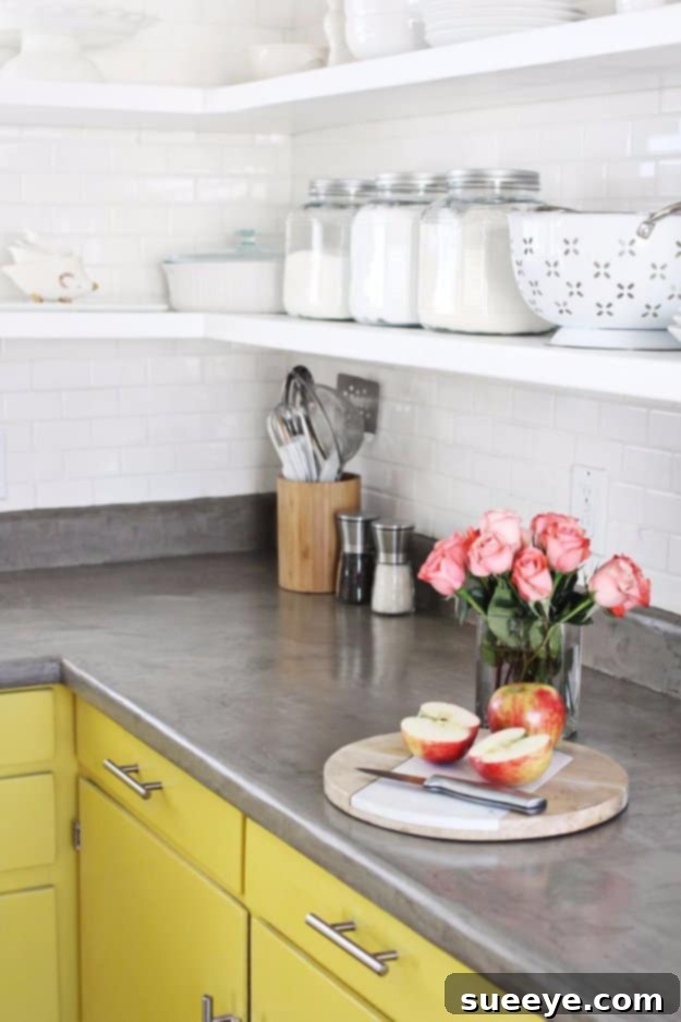 DIY Kitchen Countertop Upgrade with Concrete Finish Industrial Style Concrete Countertop Project