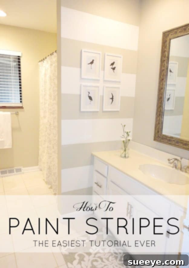 Easy Accent Wall Painting Technique with Stripes Creative DIY Wall Stripes for Home Decor
