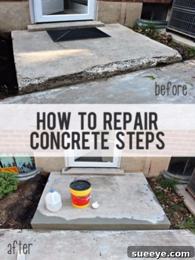 Fixing Chipped Outdoor Steps for Curb Appeal DIY Concrete Step Repair