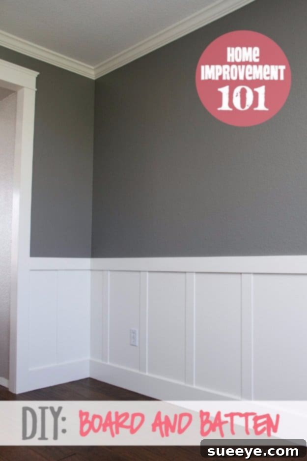 Adding Architectural Detail with Paneling DIY Board and Batten Wall Treatment