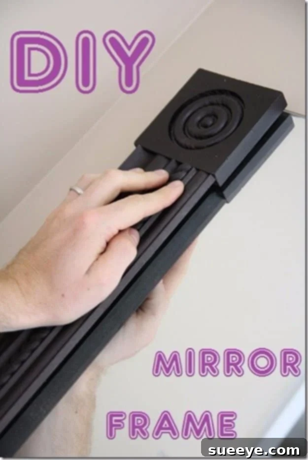 DIY Decorative Mirror Frame Project Easy Mirror Framing with Square Molding