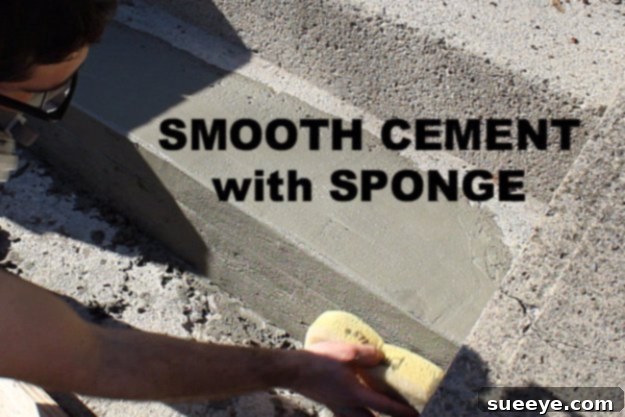Outdoor Concrete Stair Maintenance and Restoration DIY Cement Step Crack Repair