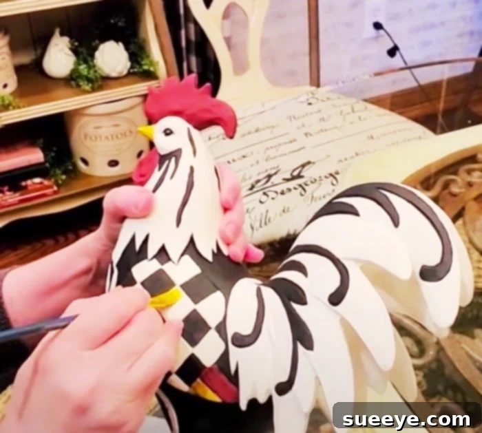 Decorate Your Kitchen with a Country French Hand-Painted Rooster: DIY Art Project for French Country Style Decor