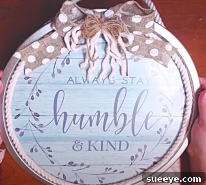 Make Thoughtful Message Signs From A Pizza Pan - Dollar Tree DIY - Pizza Pan Wall Art At Home