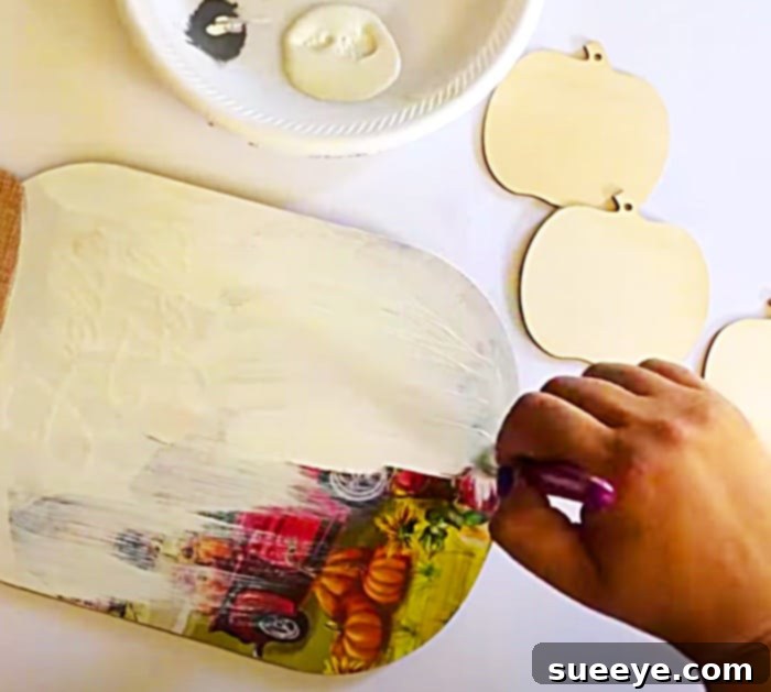Craft a Fall Mason Jar Sign with Dollar Tree Finds 2 DIY Dollar Tree Fall Mason Jar Sign Base Coat - How To Paint A Mason Jar Sign