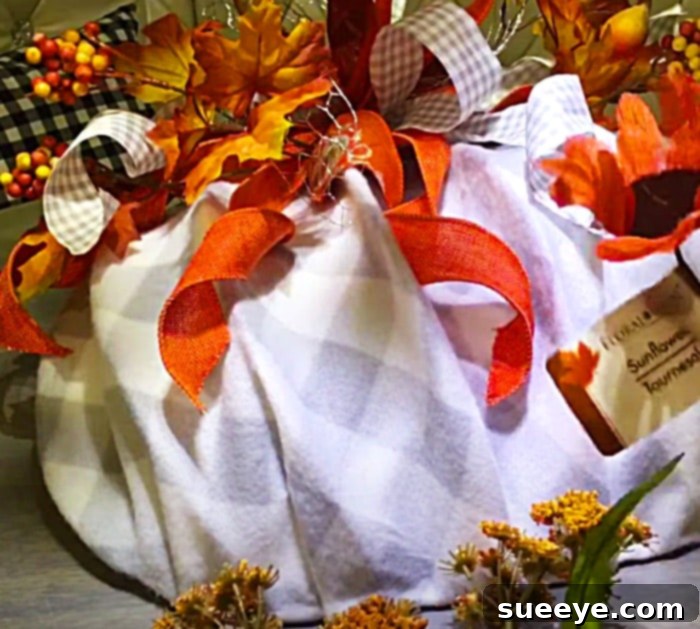 Frugal Fall Pumpkin Wreath 3 Decorate With Dollar Tree Faux Flowers - DIY Fall Wreath - How To Make A Pumpkin Wreath