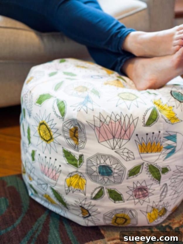 Fabric Pouf Ottoman Guide Versatile Fabric Pouf Ottoman for custom home furnishings