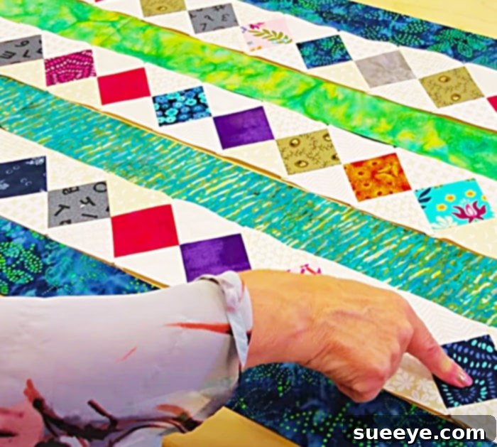 Donna Jordan's Jelly Roll Scrap Buster Table Runner 3 Easy Quilting Ideas - Easy Sewing Projects - Quilting For Beginners