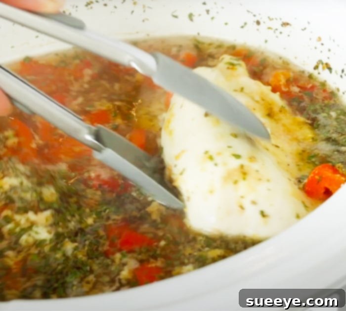 Creamy Italian Slow Cooker Chicken Noodle Soup 2 Slow Cooker Creamy Chicken Noodle Soup with Roasted Red Peppers and Herbs