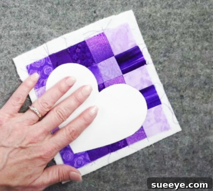 Free Pattern for a DIY Patchwork Heart Prayer Quilt 3 Patchwork Heart Prayer Quilt - Shabby Fabrics