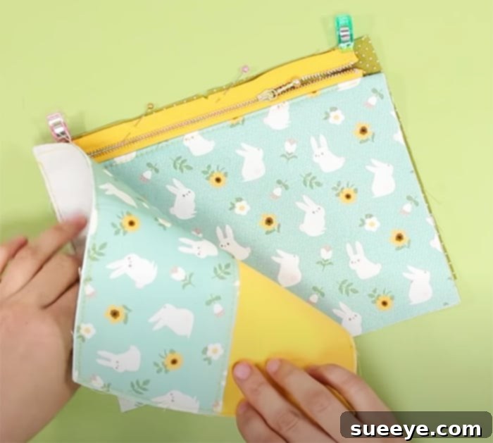 Sew Your Own Tissue Pouch 3 How To Make a Zippered Tissue Pouch - Sewing Times Tutorials Step-by-Step