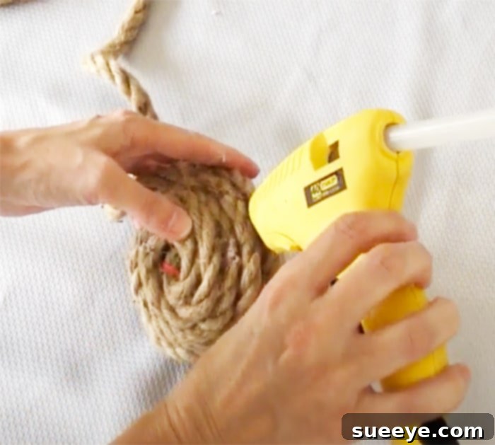 Rustic Rope Pumpkins 3 DIY Fall Decorations - Fall Crafts - Hot Glue Gun Ideas