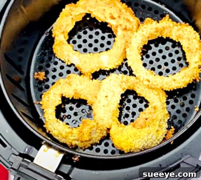 Crispy Air Fryer Onion Rings at Home 3 Onion Rings In An Air Fryer - How To Make air Fryer Onion Rings - Small Meal Ideas