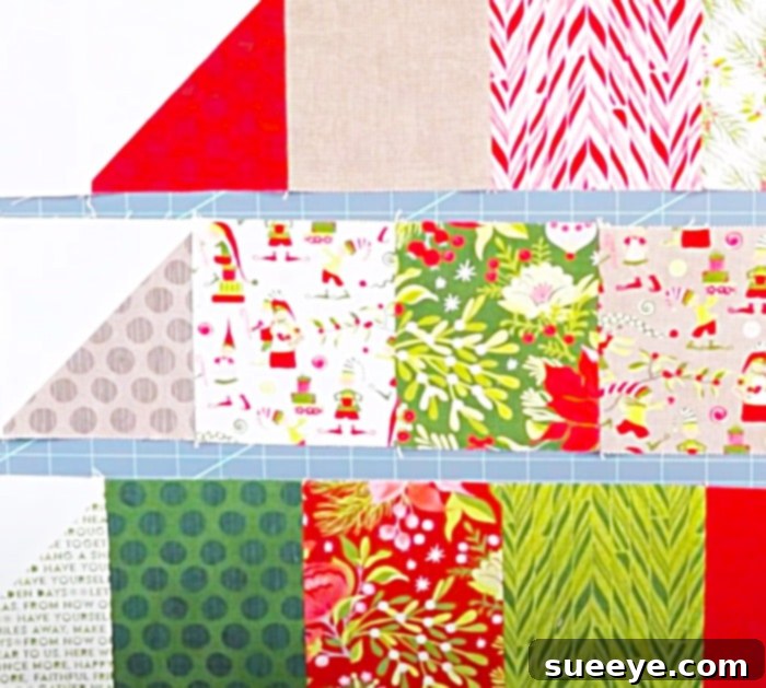 Free Christmas Quilt Pattern Project 2 Beautiful Christmas Quilt crafted from charm packs, perfect for festive home decor or a thoughtful holiday gift.