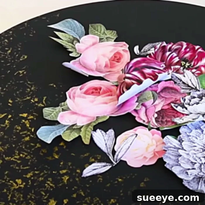 Victorian Gothic Table Makeover: Applying the Matte Black Chalk Paint Base and Decoupage elements