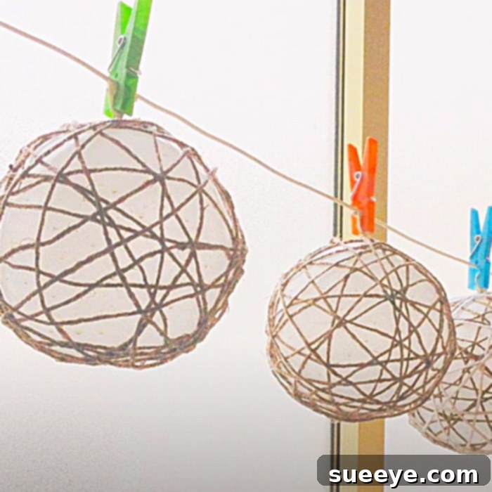 Rustic Charm: DIY Farmhouse Twine Ornaments 2 DIY Christmas Decor - Dollar Tree DIY - DIY Twine Ideas