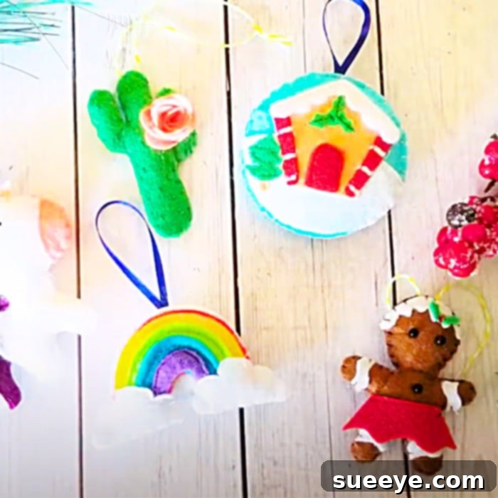Stitch Your Own Gingerbread Pals 3 DIY Felt Ornament Ideas - How To Make Christmas Ornaments - DIY Cricut Projects