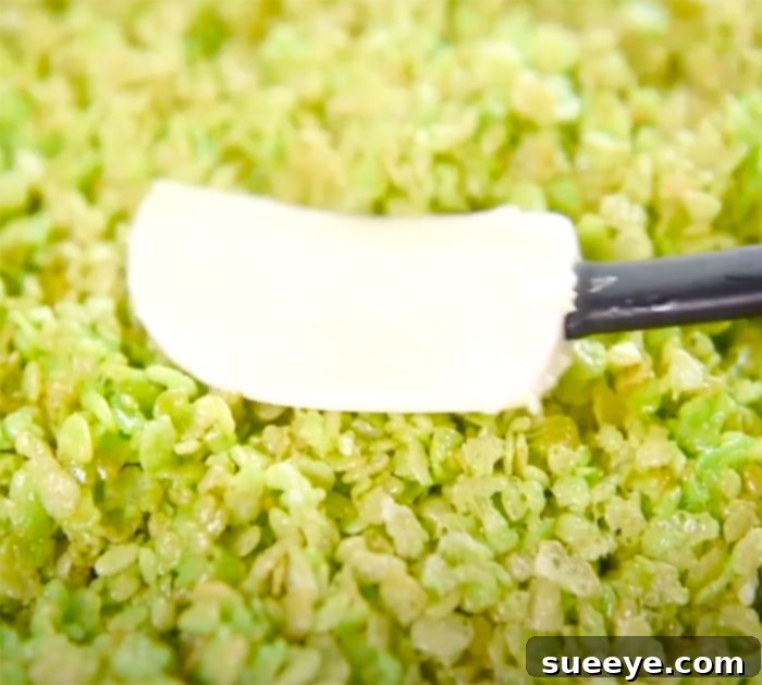 Christmas Party Goods - Green Rice Krispies Treat - Holiday Baking - Dessert Recipe