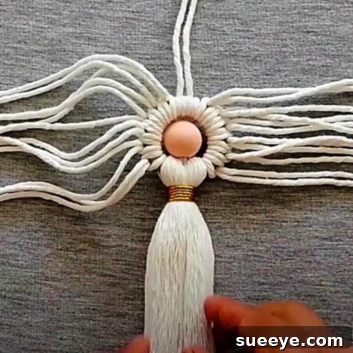 DIY Macrame Angel Ornament 2 How To Make A Macrame Angel - DIY Christmas Ornament - Dollar Tree DIY