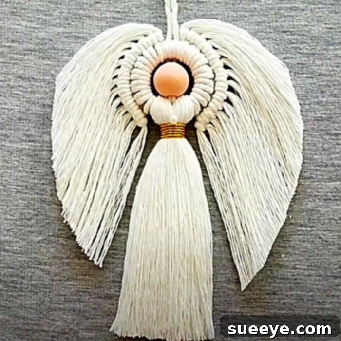 DIY Macrame Angel Ornament 3 How To Make A Macrame Angel - DIY Christmas Ornament - Dollar Tree DIY