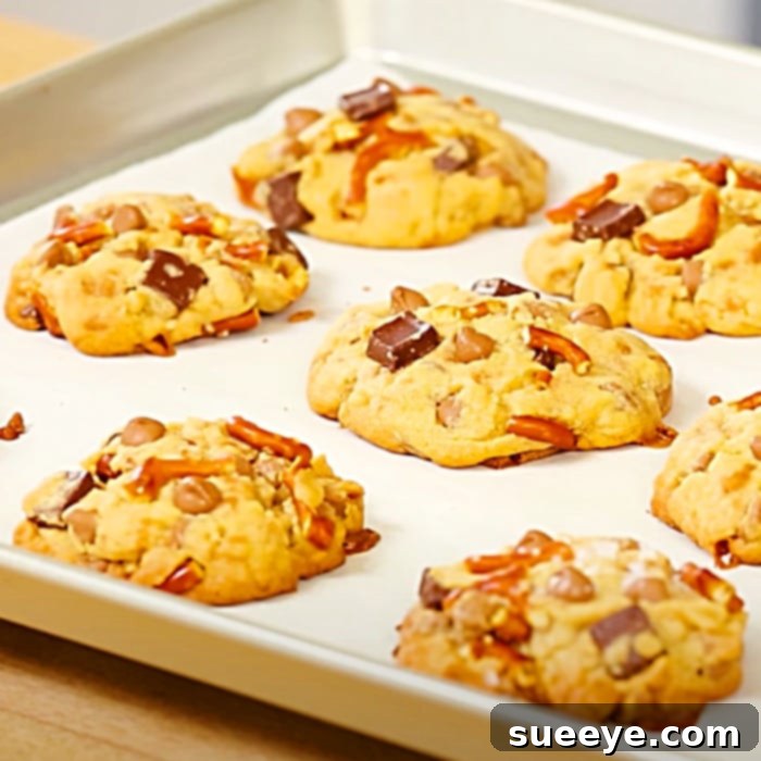 The Best Pretzel Toffee Chocolate Chip Cookies Recipe 3 Easy Baked Christmas Gifts - Fun Holiday Baking Ideas - Sweet Salty Baking Recipes