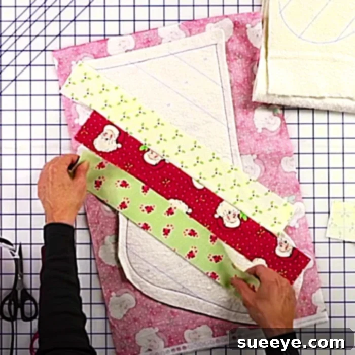 Crafting a Quilt-As-You-Go Christmas Stocking 2 How To Make A Quilt As You Go Christmas Stocking - Easy Quilted Christmas Stocking Pattern - DIY Holiday Decor Ideas