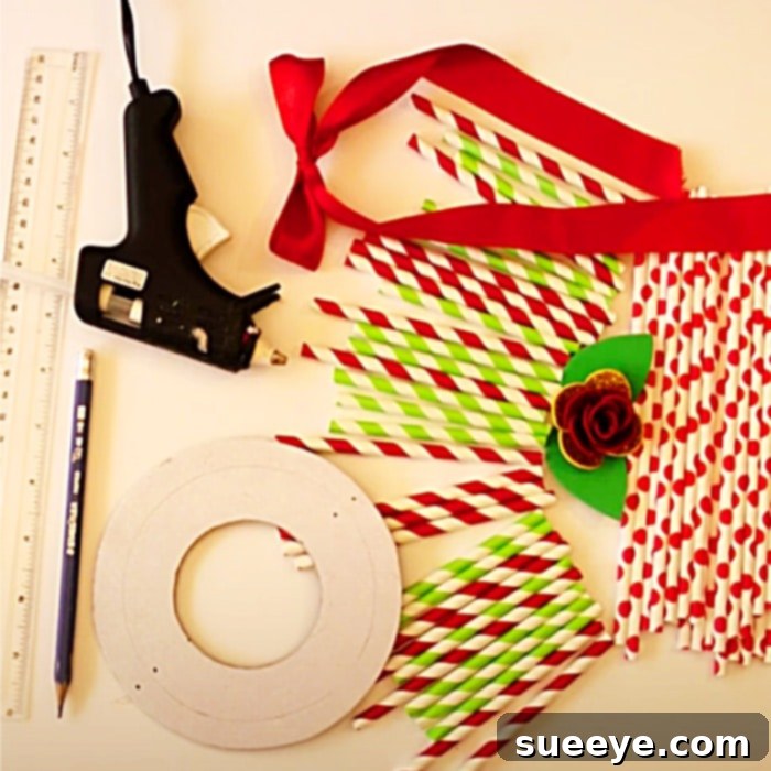 Weaving a Natural Christmas Wreath 2 How To Make A Wreath From Straws - DIY Holiday Decor - Dollar Tree Christmas Ideas