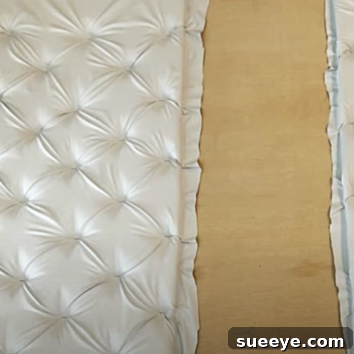 Craft a Removable Luxe Headboard Wall 2 DIY Bed Ideas - Dollar tree DIY - Bedroom Ideas