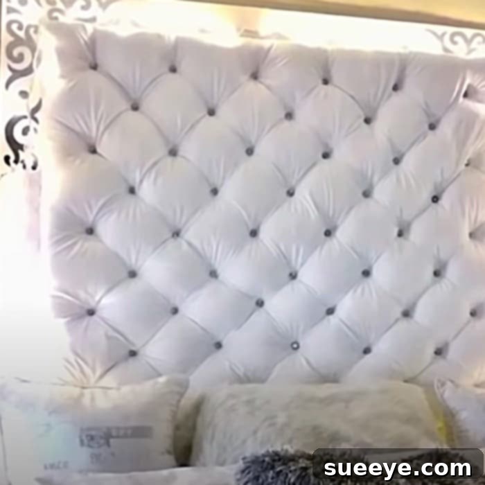 Craft a Removable Luxe Headboard Wall 3 Dollar Tree Bedroom DIY Ideas - How To Build A Headboard - Easy Tufted Headboard Ideas