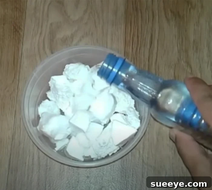 Preparing Styrofoam Pieces for Homemade Super Glue