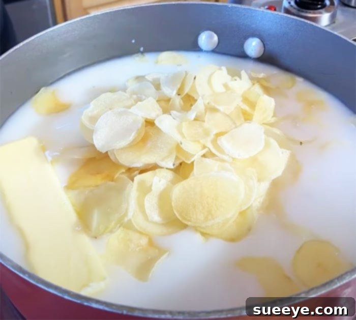 Rich and Creamy Cheesy Potato Gratin 2 Au Gratin Potatoes Recipe - How To Make Au Gratin Potatoes - Ham and Veggies Recipe