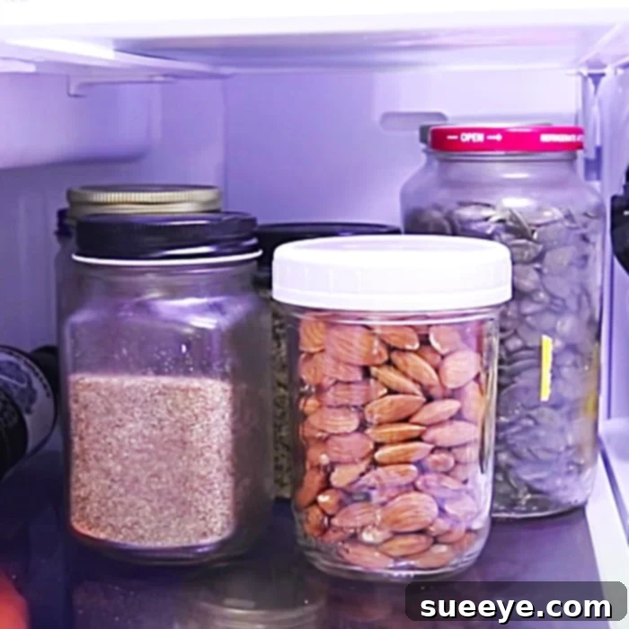 Extend the Life of Your Fresh Produce 3 Tips for storing nuts in jars in the refrigerator to prevent rancidity, easy nut storage and food preservation ideas