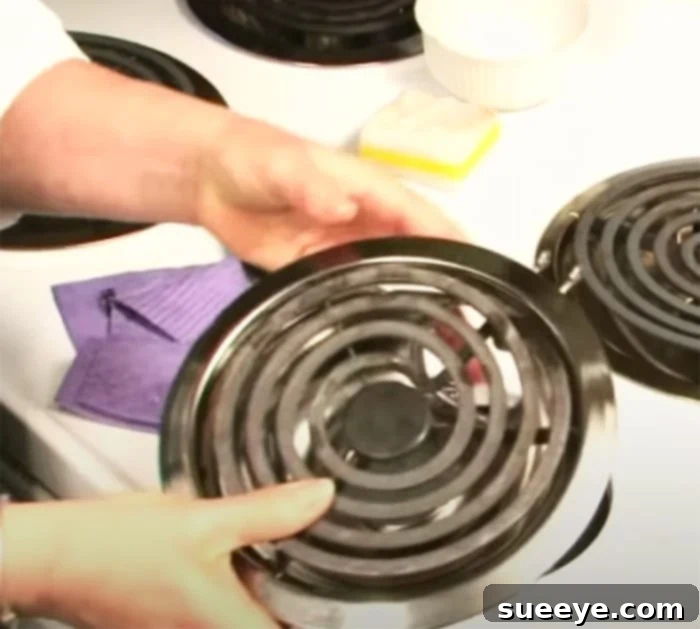 Banish Baked-On Stains From Enamel Stovetops 2 Cleaning Baked-On Stains from Enamel Stovetop with Baking Soda