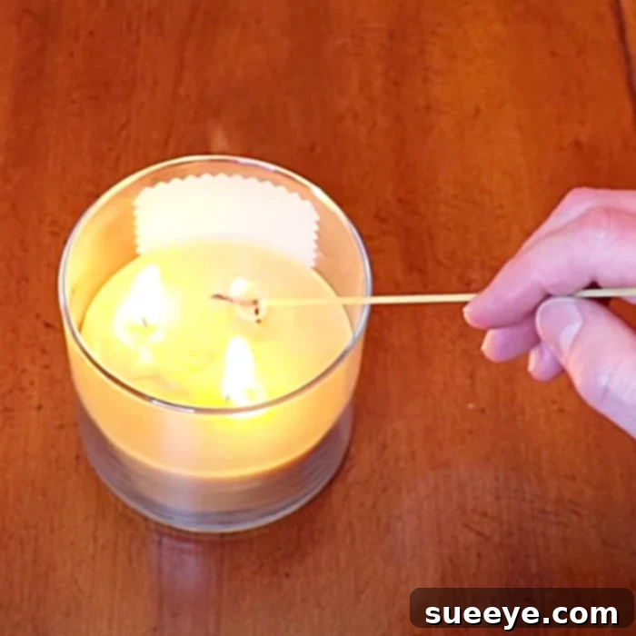 Spaghetti Your Secret Weapon for Lighting Candles 3 How to Light Candles with Spaghetti - Safe and Easy Candle Lighting Method for Deep Wicks