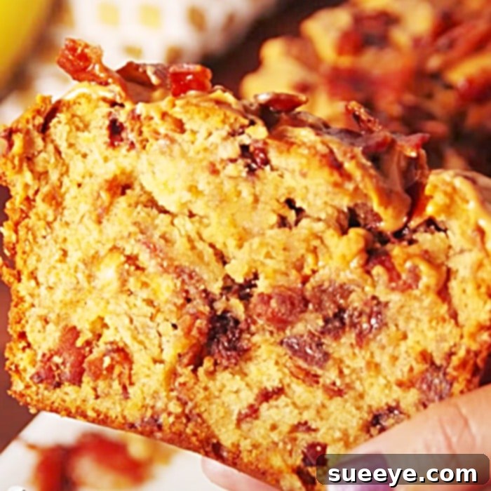 The King's Banana Bread 2 Delicious Elvis banana bread batter with chips and bacon before baking