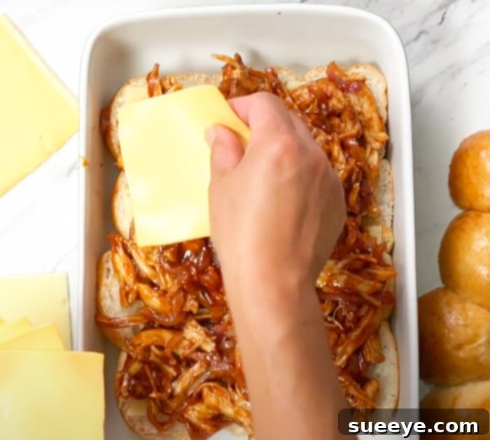 BBQ Chicken Pull Apart Slider Bake 2 How To Make BBQ Chicken Sliders - Pull Apart Sliders - BBQ Sliders