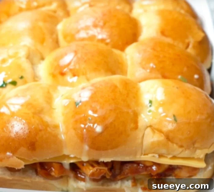BBQ Chicken Pull Apart Slider Bake 3 Hawaiian Sliders - BBQ Sliders - Pull Apart Bread Recipes