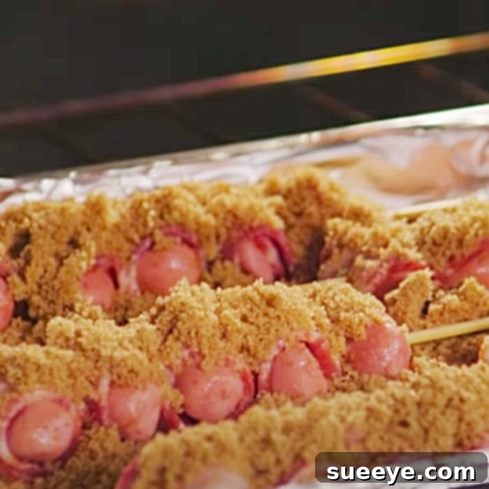 Sweet and Savory Bacon Wrapped Smokies 3 Bacon Wrapped Brown Sugar Lil Smokies Recipe - Appetizer Ideas - Lil Smokies Appetizer