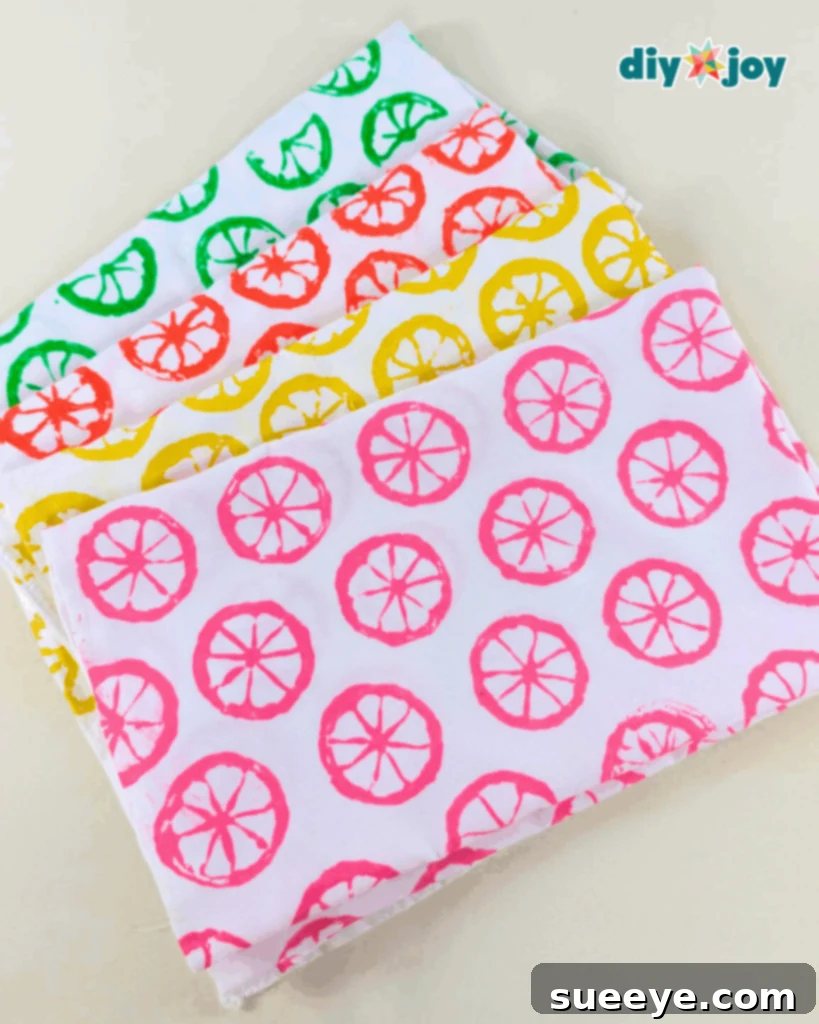 Colorful Citrus Kitchen Tea Towel