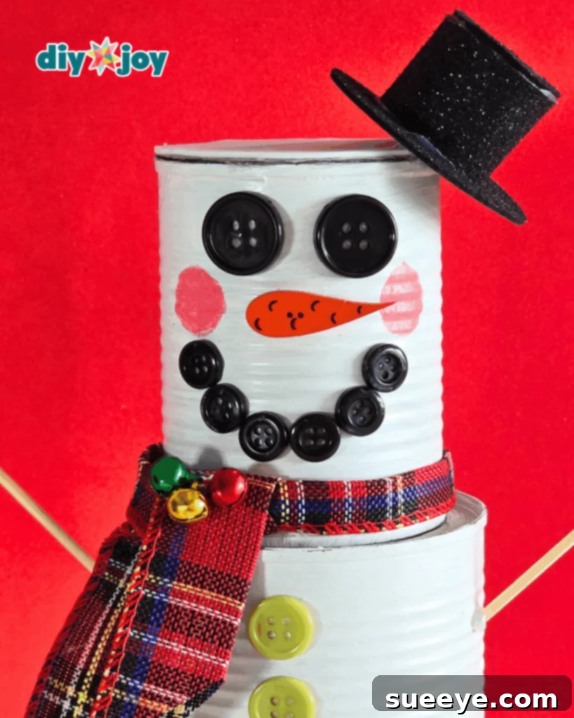 How to Make Tin Can Snowman