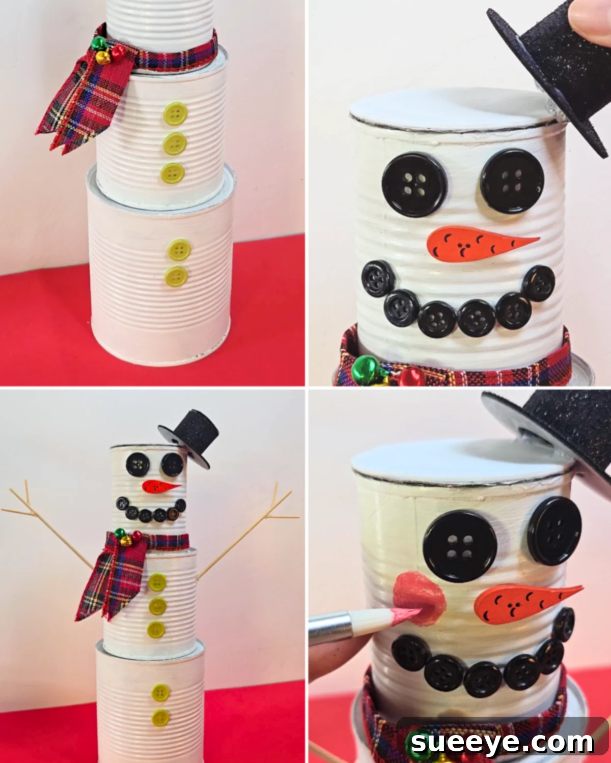 DIY Upcycled Tin Man Snowman