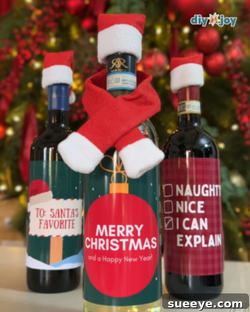 Custom Holiday Wine Labels