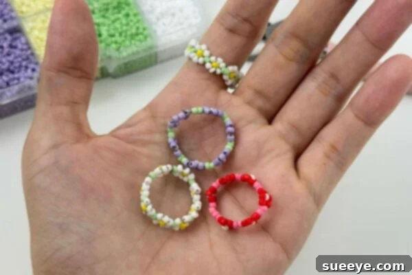 How to Make Daisy Bead Rings