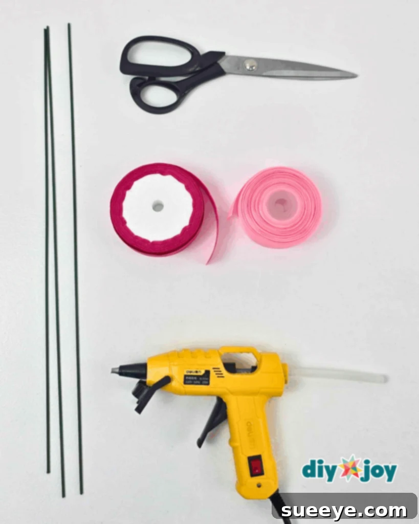 Simple Ribbon Rose Tutorial 8 Materials for Handmae Ribbon Roses